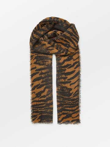 Becksöndergaard Wollschal in Camel/ Schwarz - (L)200 x (B)100 cm