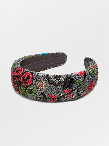 Becksöndergaard Haarreifen in Grau/ Rot