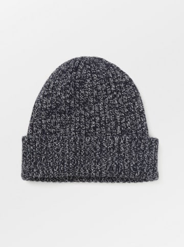 Becksöndergaard Wełniana czapka beanie w kolorze granatowym