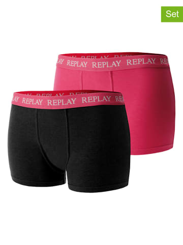 Replay Underwear 2er-Set: Pantys in Pink/ Schwarz