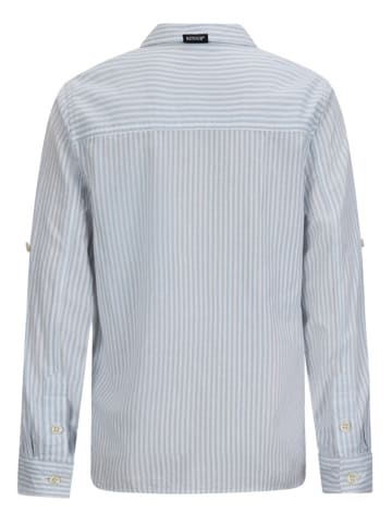 Retour Blouse "Thijs" lichtblauw