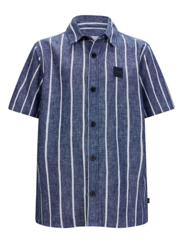 Retour Blouse "Floris" blauw/wit