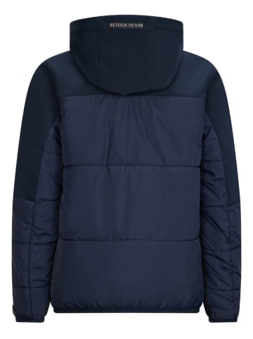 Retour Steppjacke "Ashton" in Dunkelblau