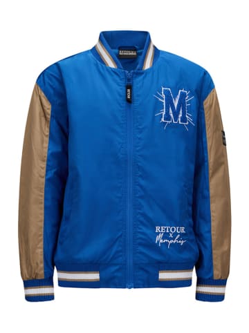 Retour Übergangsjacke in Blau/ Hellbraun