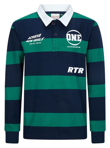 Retour Longsleeve "Duke" in Dunkelblau/ Grün
