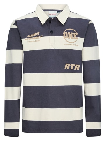 Retour Longsleeve "Duke" donkerblauw/wit