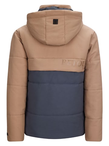 Retour Doorgestikte jas "Myron" lichtbruin/blauw