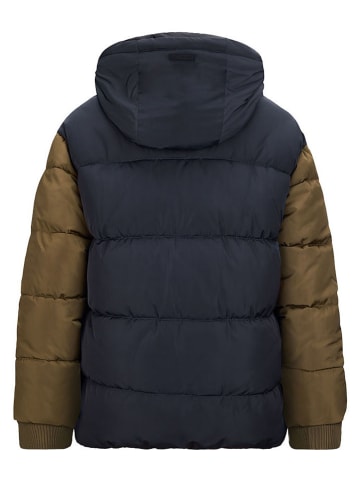 Retour Steppjacke "Guy" in Dunkelblau/ Hellbraun