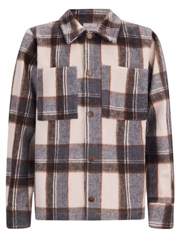 Retour Hemd "Arthur" in Grau/ Braun/ Beige