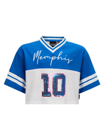 Retour Shirt blauw/wit