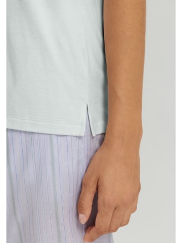 Hanro Pyjama-Oberteil in Hellblau