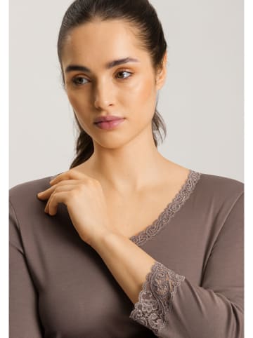 Hanro Koszula nocna w kolorze brązowym