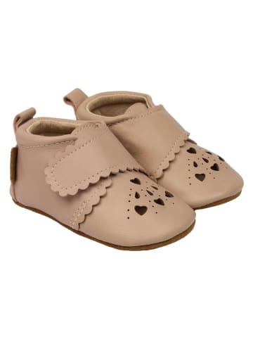 mikk-line Leren kruipschoentjes beige