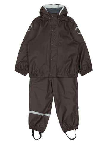 mikk-line 2-częściowy zestaw przeciwdeszczowy w kolorze brązowym