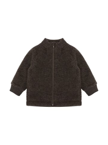 mikk-line Wolljacke in Dunkelbraun