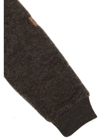 mikk-line Wolljacke in Dunkelbraun