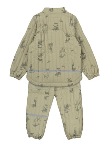 mikk-line 2-częściowy zestaw termiczny w kolorze zielonym