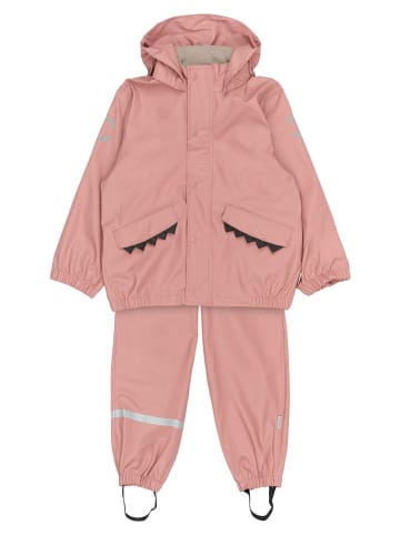 mikk-line 2-delige regenoutfit lichtroze