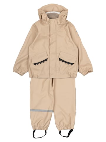 mikk-line 2-delige regenoutfit beige