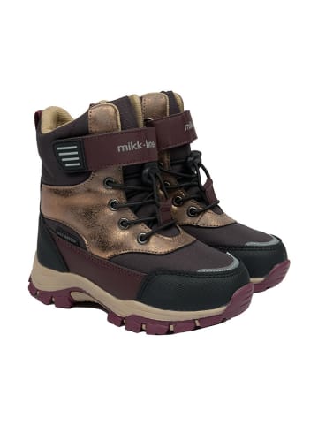 mikk-line Botki zimowe w kolorze złoto-bordowym