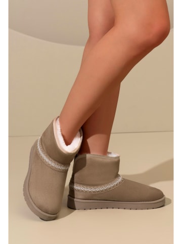 C'M Botki zimowe w kolorze khaki