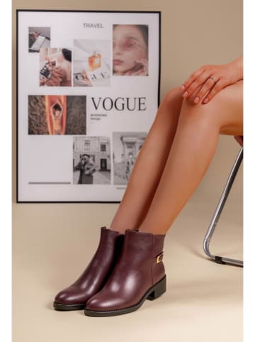 C'M Botki w kolorze czerwonym