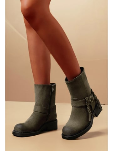 C'M Botki w kolorze khaki