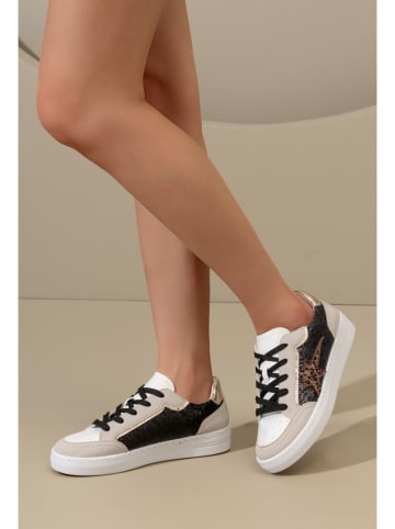 C'M Sneakers in Weiß/ Beige/ Schwarz