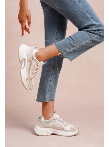 Foreverfolie Sneakersy w kolorze beżowym