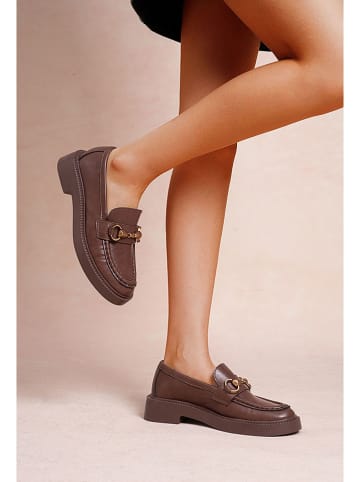 Foreverfolie Mokasyny w kolorze brązowym