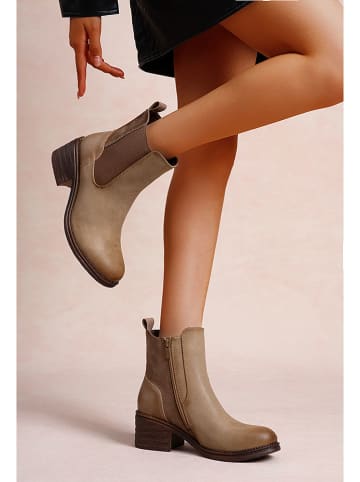 Foreverfolie Chelseaboots lichtbruin