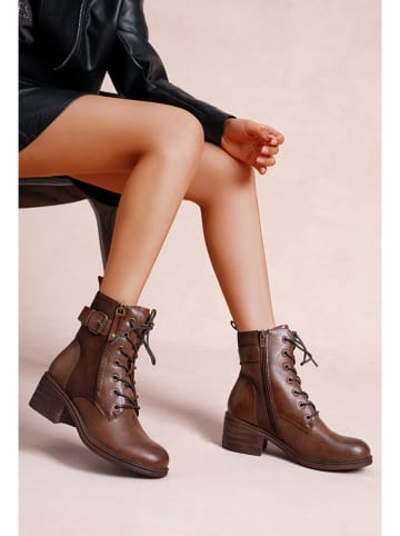 Foreverfolie Botki w kolorze brązowym