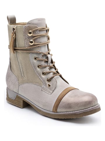 Foreverfolie Botki w kolorze beżowym