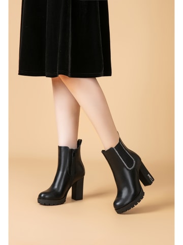 Foreverfolie Stiefeletten in Schwarz