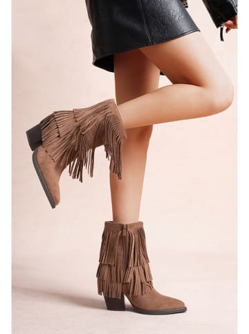 Foreverfolie Enkellaarzen lichtbruin