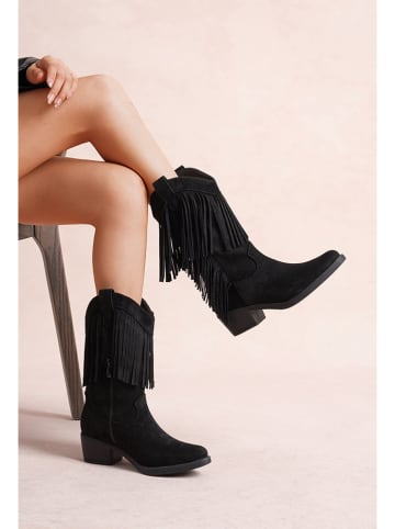 Foreverfolie Stiefeletten in Schwarz