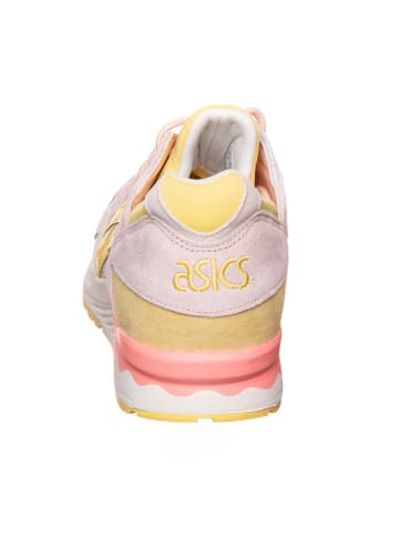 asics Leder-Laufschuhe in Weiß/ Gelb/ Rosa