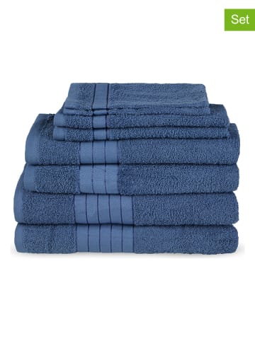Good Morning 8-delige handdoekenset blauw