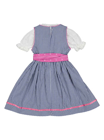 Isartrachten Dirndl in Blau/ Rosa