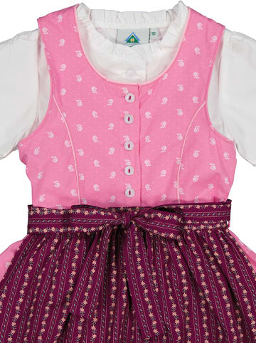 Isartrachten Dirndl in Rosa/ Bordeaux