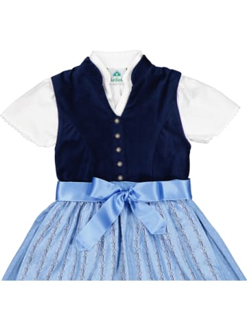 Isartrachten Dirndl lichtblauw/donkerblauw