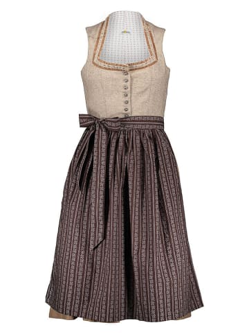 Almsach Dirndl in Beige/ Braun