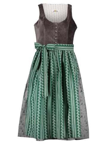 Almsach Dirndl in Grau/ Grün