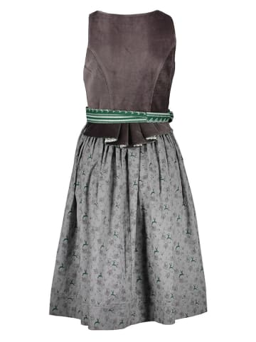 Almsach Dirndl in Grau/ Grün