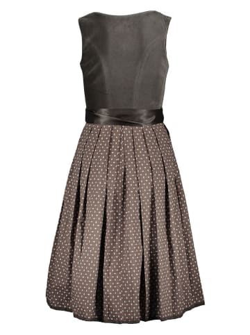 Almsach Dirndl in Anthrazit/ Taupe