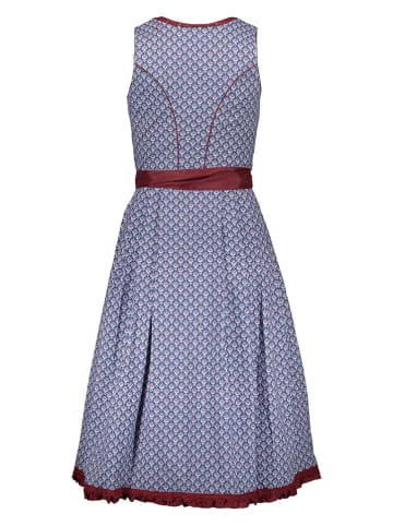 Almsach Dirndl in Blau/ Bordeaux