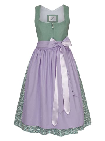 Alpenfee Dirndl in Grün/ Lila