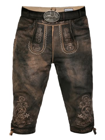 Edelnice Lederhose "Alex" in Dunkelbraun