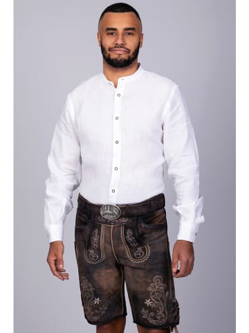Edelnice Leinen-Trachtenhemd "Michael" in Weiß