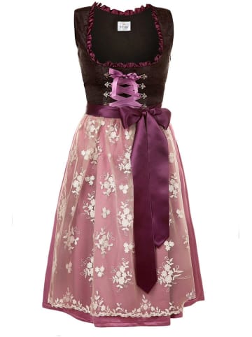 Edelnice Dirndl "Alpentraum" in Schwarz/ Beere